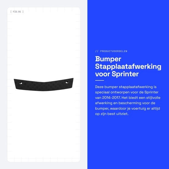 Parte anteriore schoccorientata per Sprinter 2014-2017 - Materiale ABS - Installazione semplice - Resistente agli urti - Parte anteriore