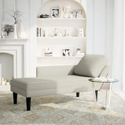 Sdraio con Cuscino e Bracciolo Destro in Velluto Crema CFW1708160