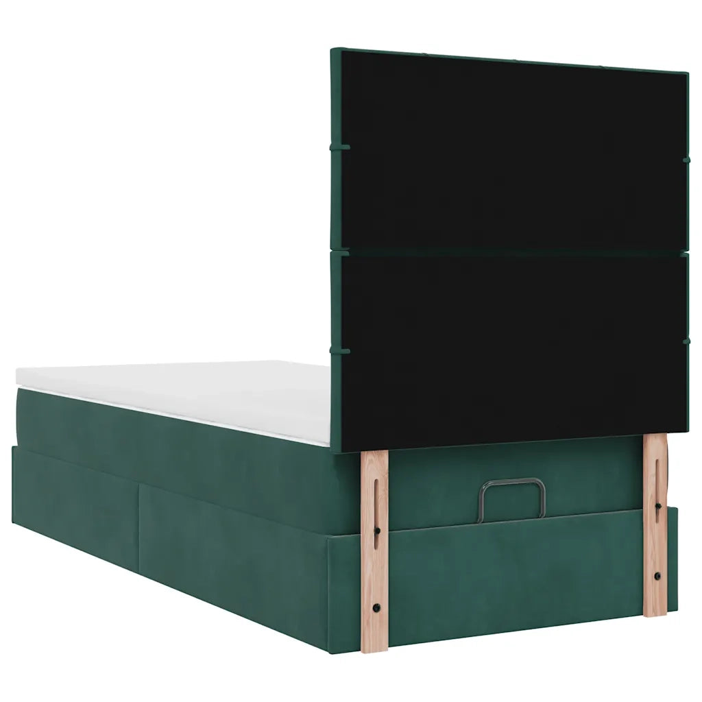 Struttura Letto Pouf con Materassi 90x200 cm in Velluto 3314297