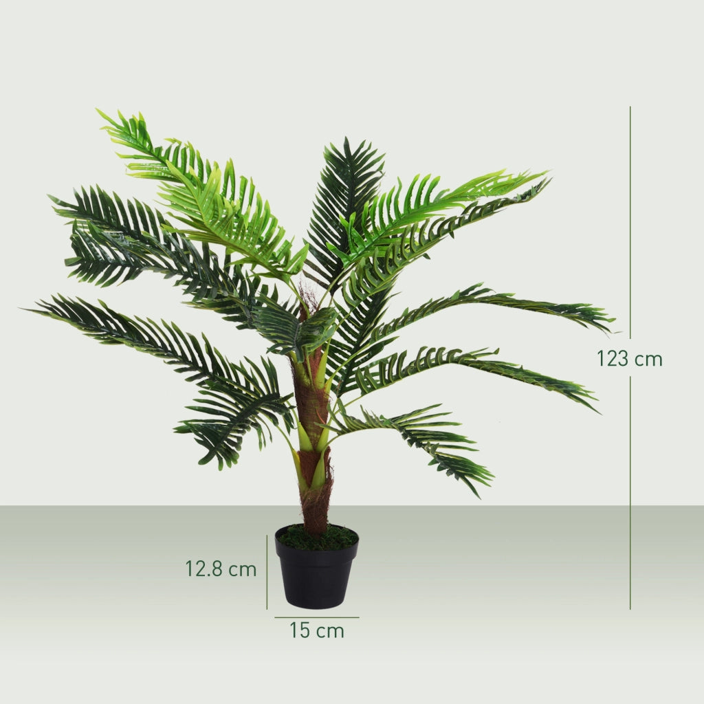 Palma Cycas Artificiale ¨C Zephmum ¨C Verde 123cm con vaso
