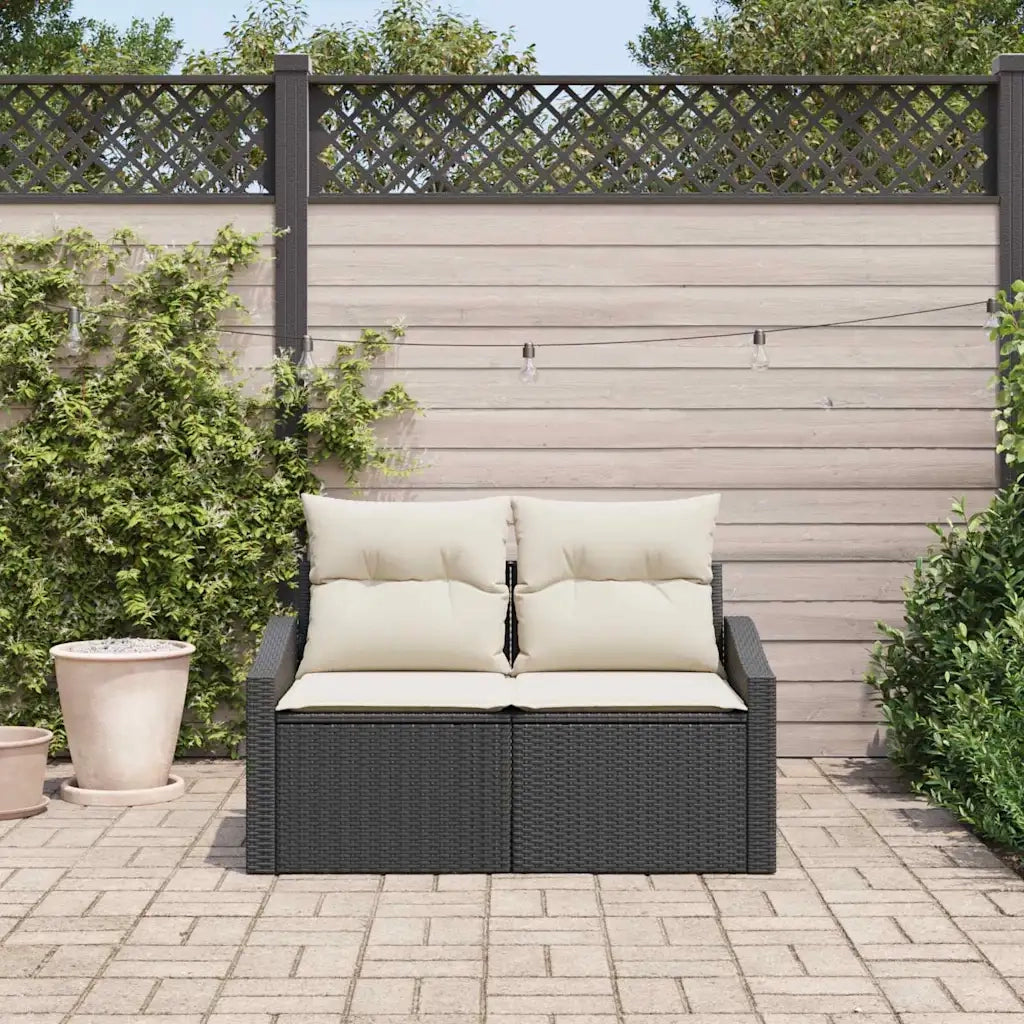 Divano da giardino con cuscino-Sofa da Giardino-Divano da esterno 123 x 62 x 69 cm polyrattan 194561