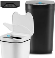 Set di 2 Cestini Automatici a Sensore con Coperchio 12L per Bagno e Cucina