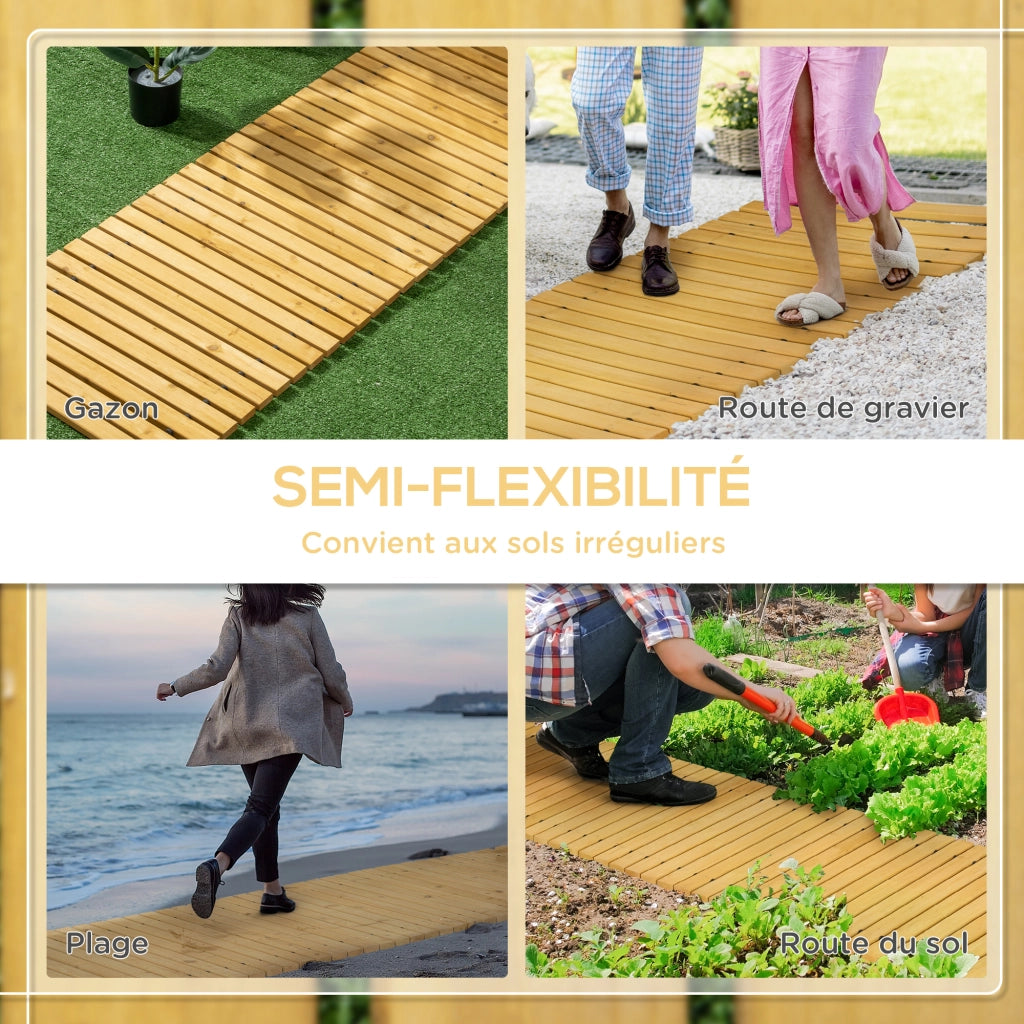 Percorso da giardino ¨C Minimal ¨C Legno pino 185x60 cm