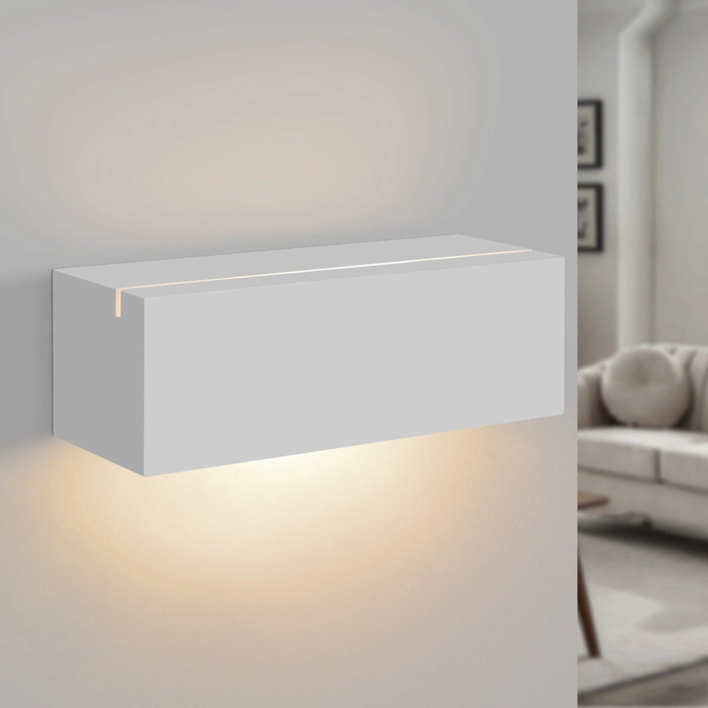 ZMH Applique G9 Lampada in gesso bianco per camera da letto corridoio scale
