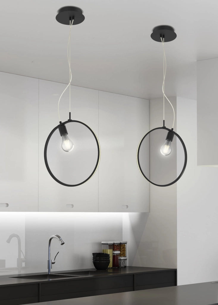 Lampada a sospensione Candellux Skiros 2 luci LED 4000K nero