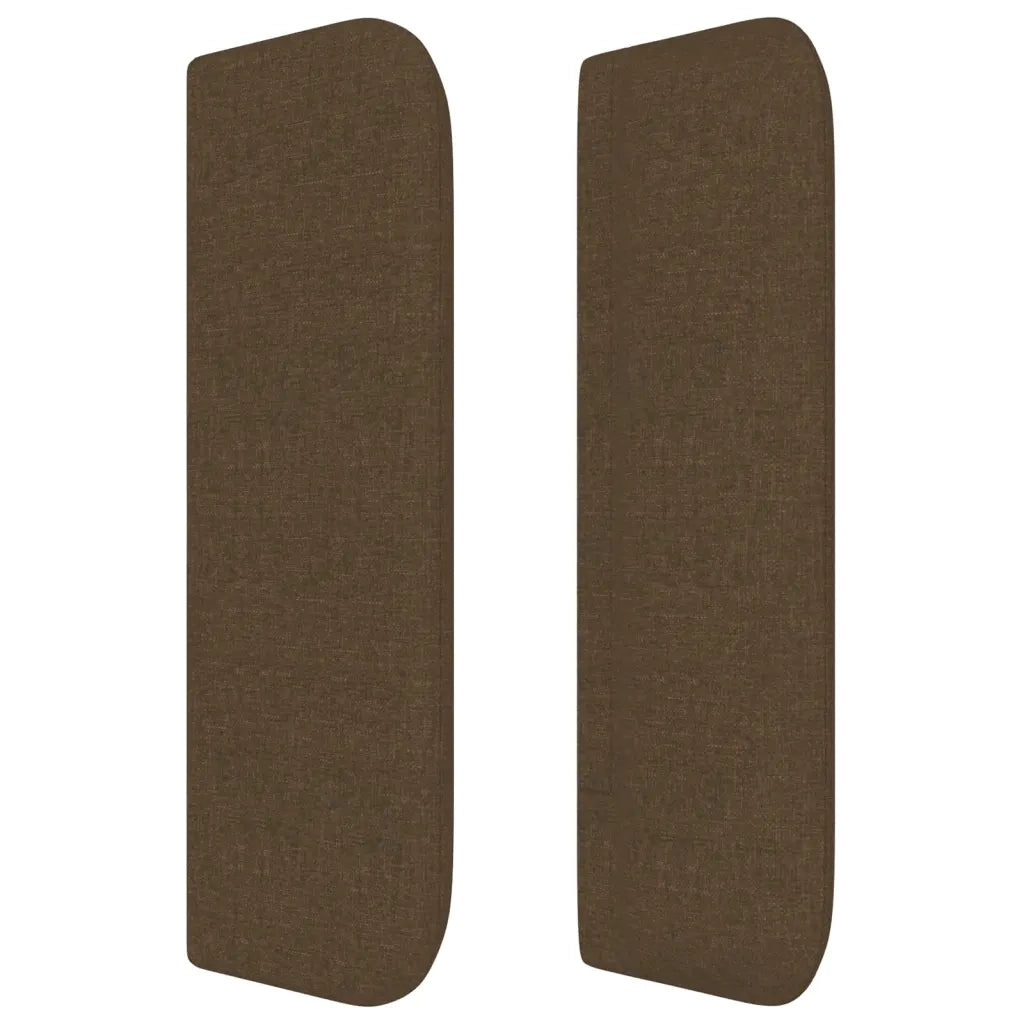 Testiera ad Orecchio Marrone Scuro 103x16x78/88 cm in Tessuto