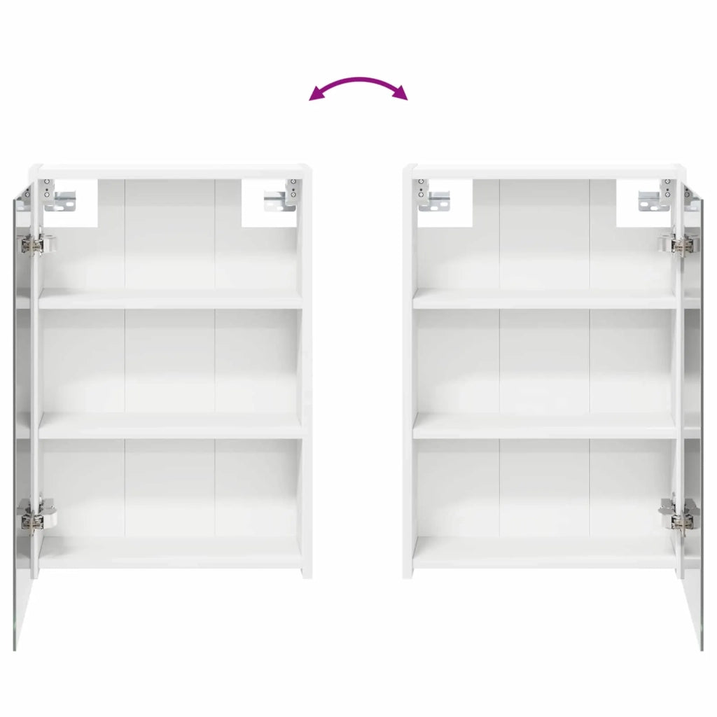 Mobiletto per specchio da bagno Bianco 43 x 16 x 62.5 cm 889135