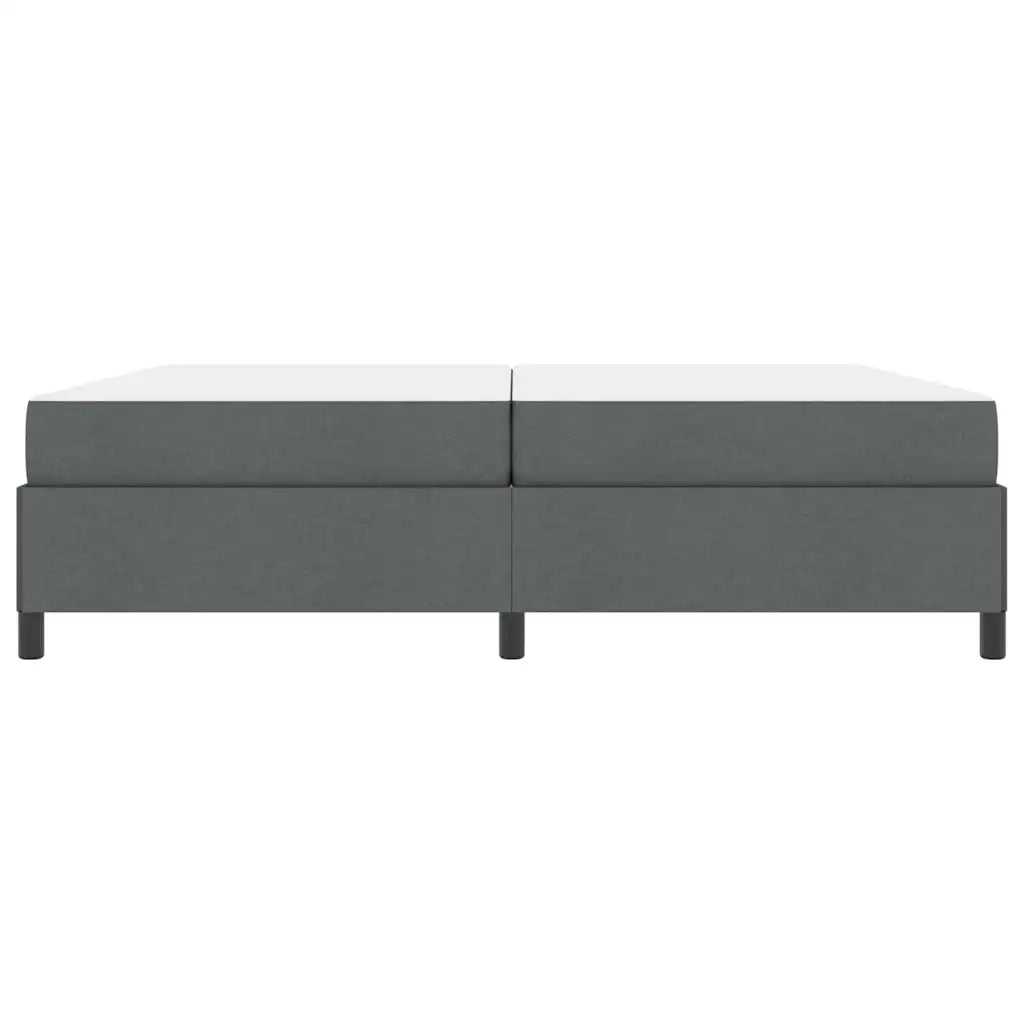 Letto a molle con materasso Grigio scuro 200 x 200 cm Tessuto
