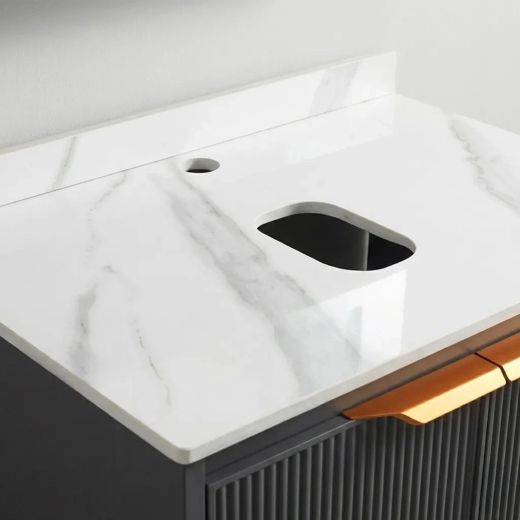 Set Di Mobili Da Bagno Con Top Marti 60cm Grey