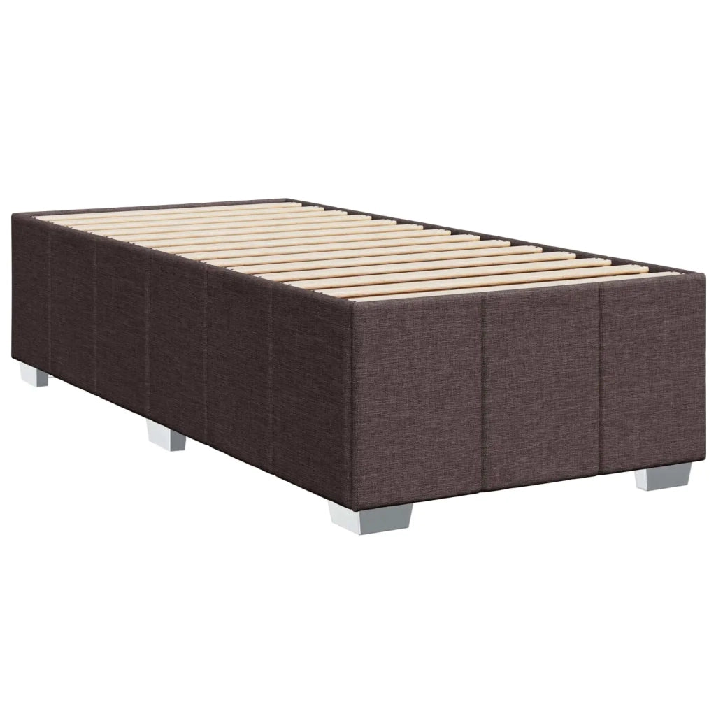 Letto box spring con materasso Marrone Scuro 90 x 200 cm 3451125