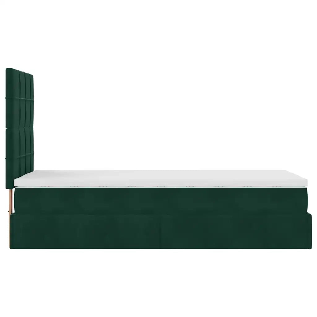 Struttura Letto Pouf con Materassi 100x200 cm Velluto 3314303