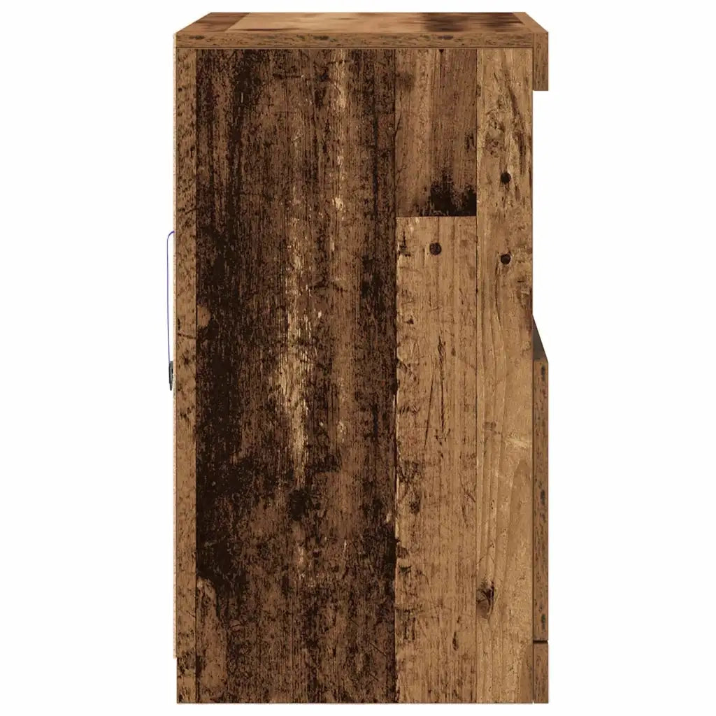 Madia LED Marrone 60,5 x 37 x 67 cm Legno multistrato 863027