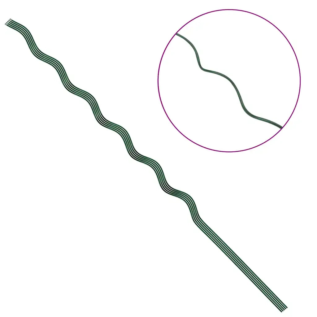 Supporto per piante 5 pcs Verde 150 x 0,6 x 0,6 cm Acciaio 4107060
