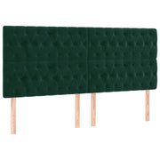 Testiera | Testata Verde Scuro 200x7x118/128 cm Velluto