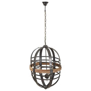 Plafoniera in metallo nero 53x53x81/150h