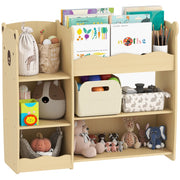 Scaffale portagiochi per bambini in legno con ripiani e scomparti ¨C Xylo ¨C 92x29x79 cm