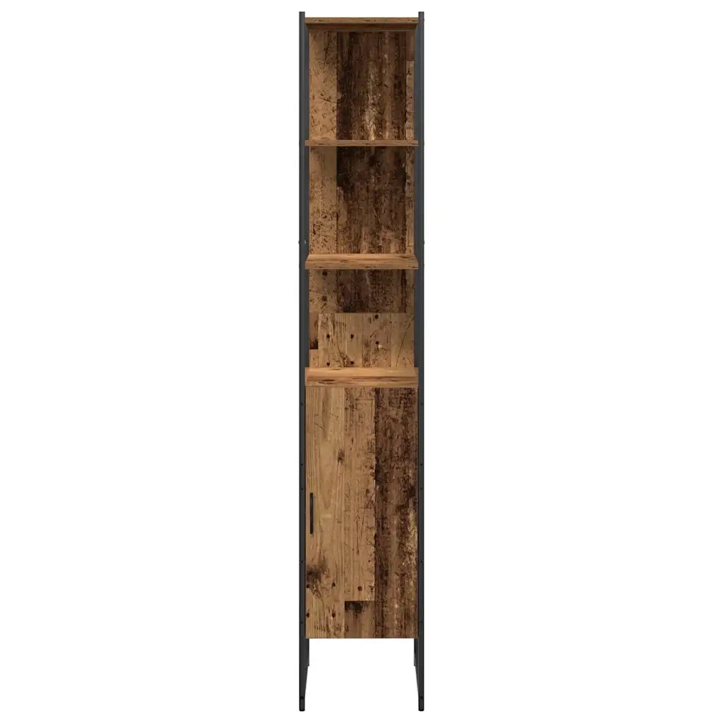 Set di mobili per il Bagno | Armadio da bagno 4 pz Marrone 33 x 33 x 185.5 cm