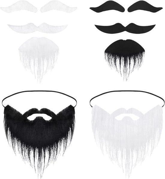 Set di 2 Barbe e Ciglia Finte per Feste