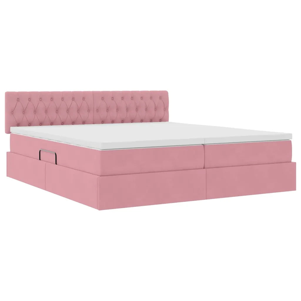 Letto con Contenitore con materasso Rosa 90 x 200 cm
