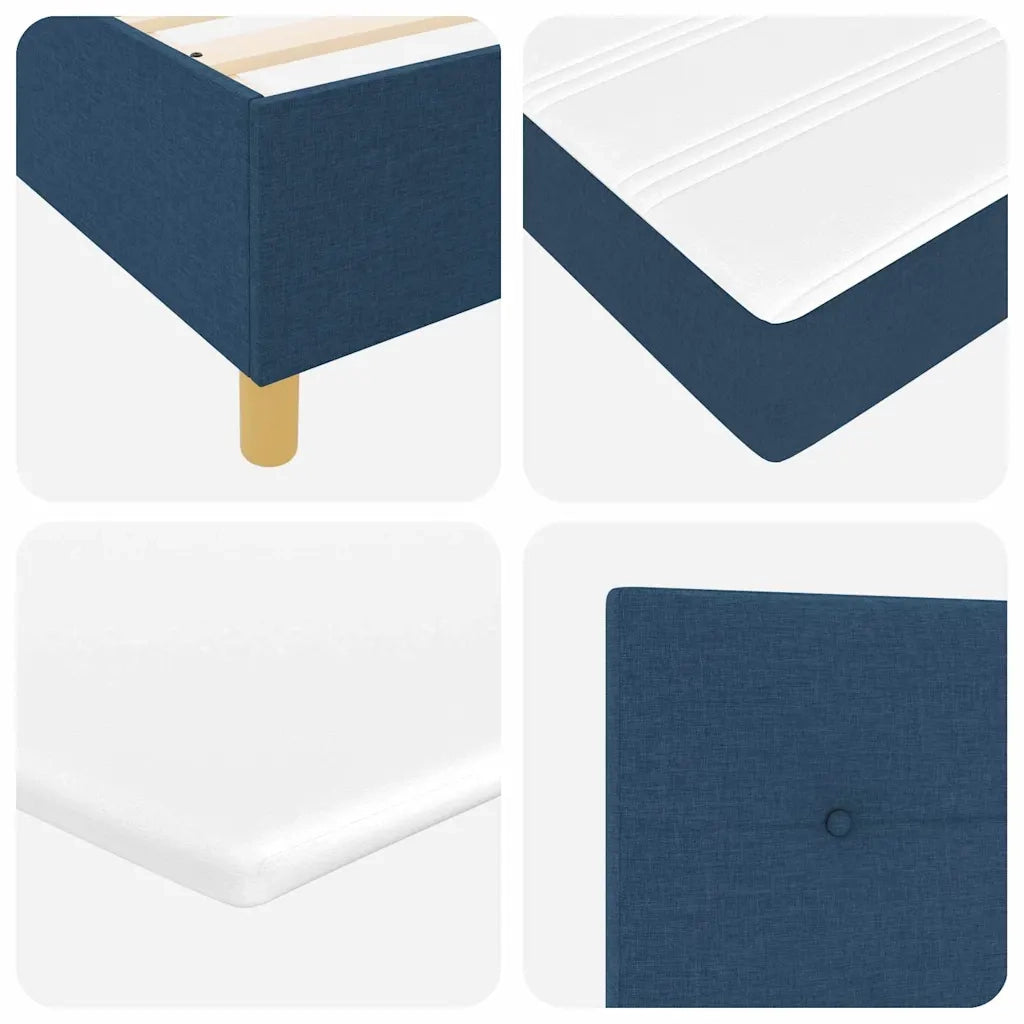 Letto a molle con materasso Blu 120 x 190 cm Tessuto 3339608