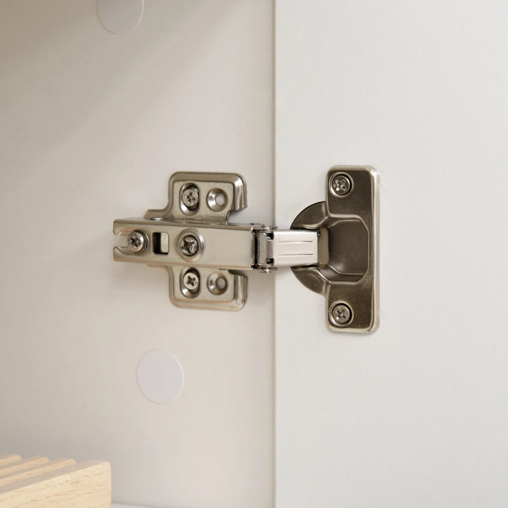 Armadio da Cucina con 4 Ante 2 Cassetti e Ripiani Regolabili ¨C zephmum ¨C Bianco 60x35x170 cm