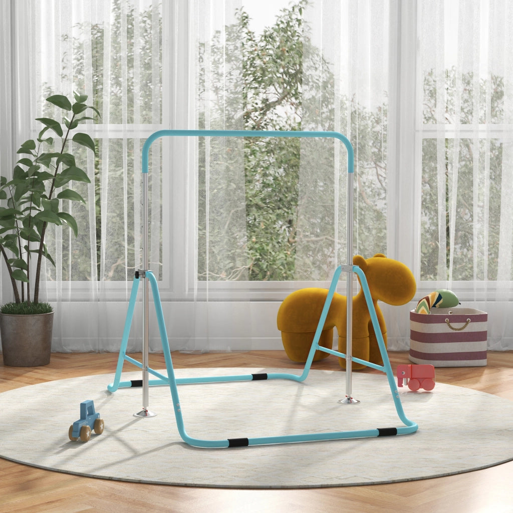 Sbarra Ginnastica Pieghevole per Bambini Altezza Regolabile 88-128 cm ¨C Minimal ¨C Verde