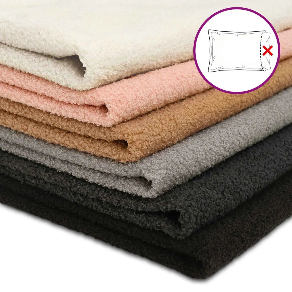 Federa 6 pcs HEERLEN Rosa 40 x 40 cm Bouclé 908486