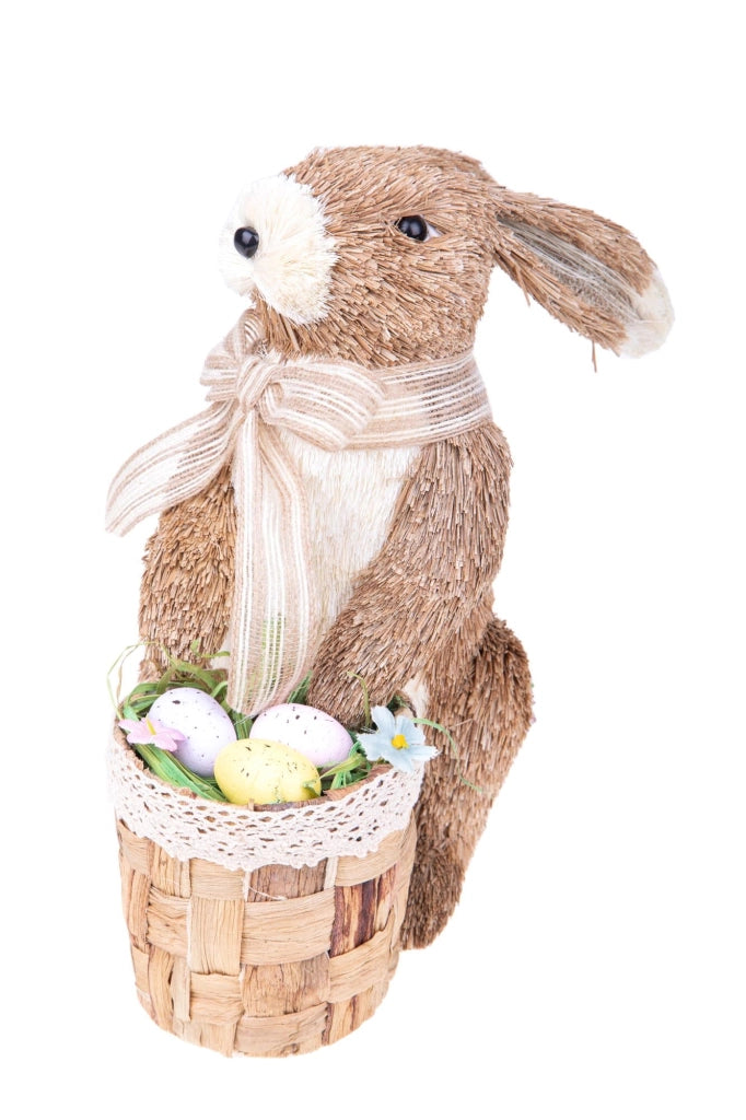 Coniglio con Cesto 21 H 29 cm