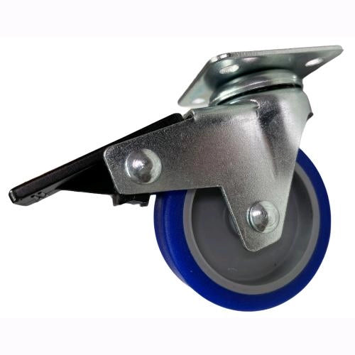 Ruote piroettanti per mobili rotelle Girevoli con Piastra per Carrelli 60 mm Con Freno NERA