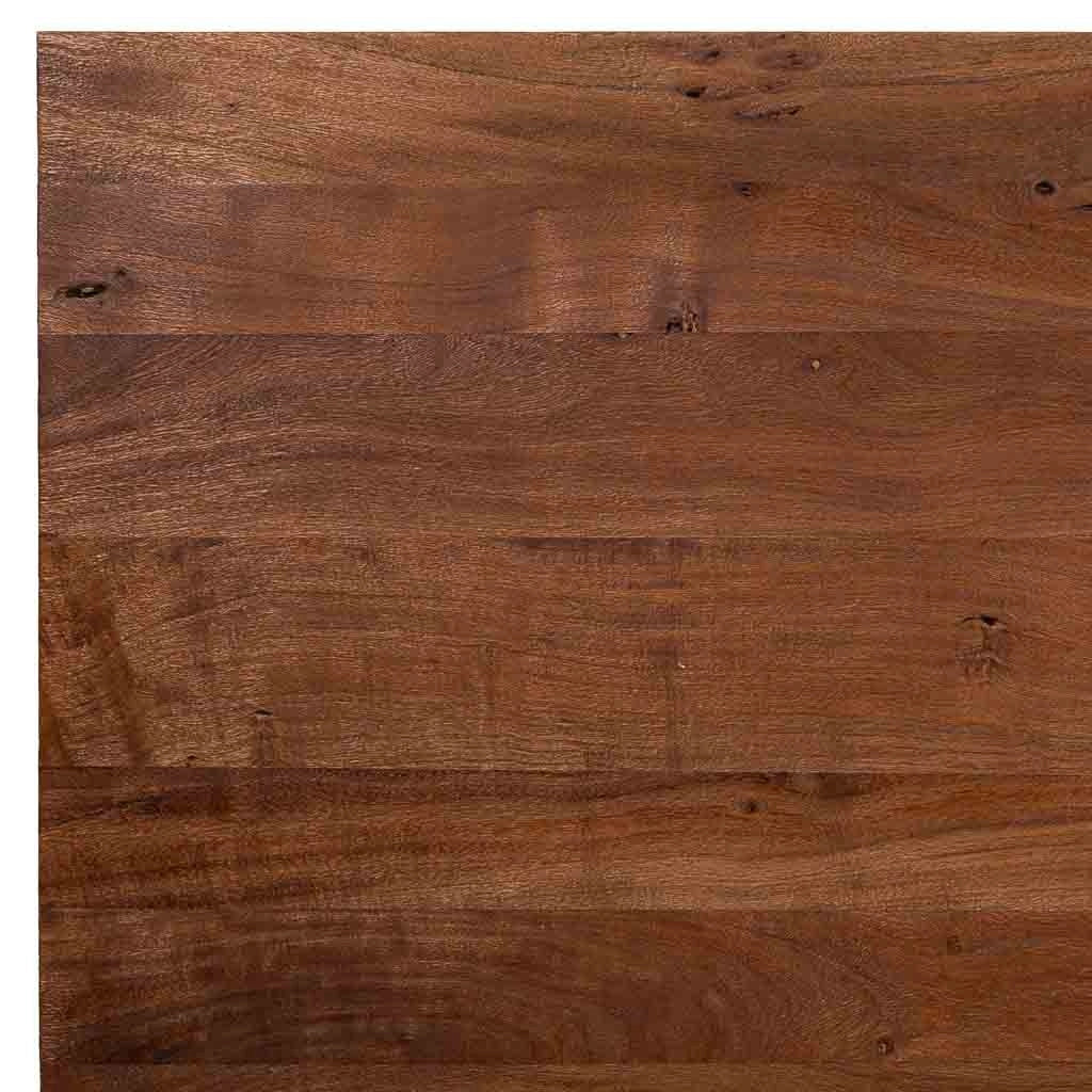 Tavolo da pranzo in legno di acacia finitura noce 160x90x76