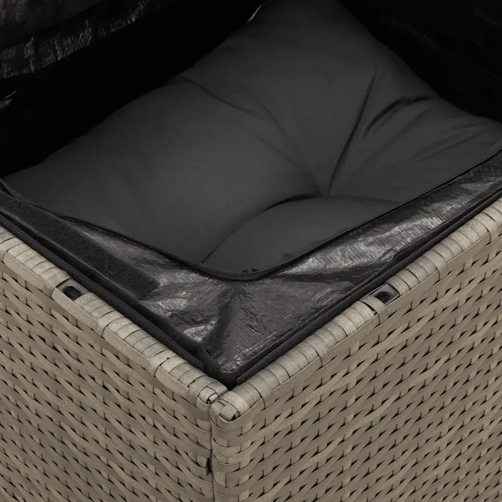Set Divani da Giardino 13 pz con Cuscini Grigio in Polyrattan 3255871
