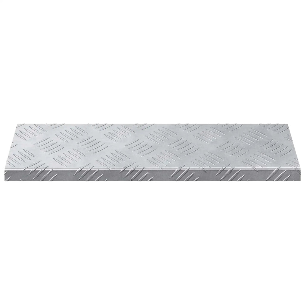 Gradini per Scale 5 pz | Tappetini per scale autoadesivi Argento 60 x 18 x 2,5 cm Alluminio