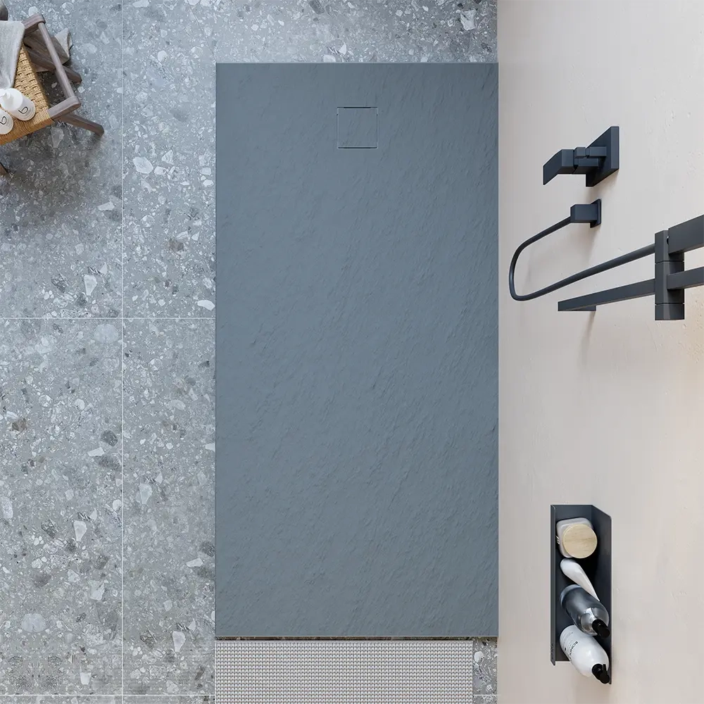 Piatto doccia 70x170 cm colore grigio effetto pietra | Samos