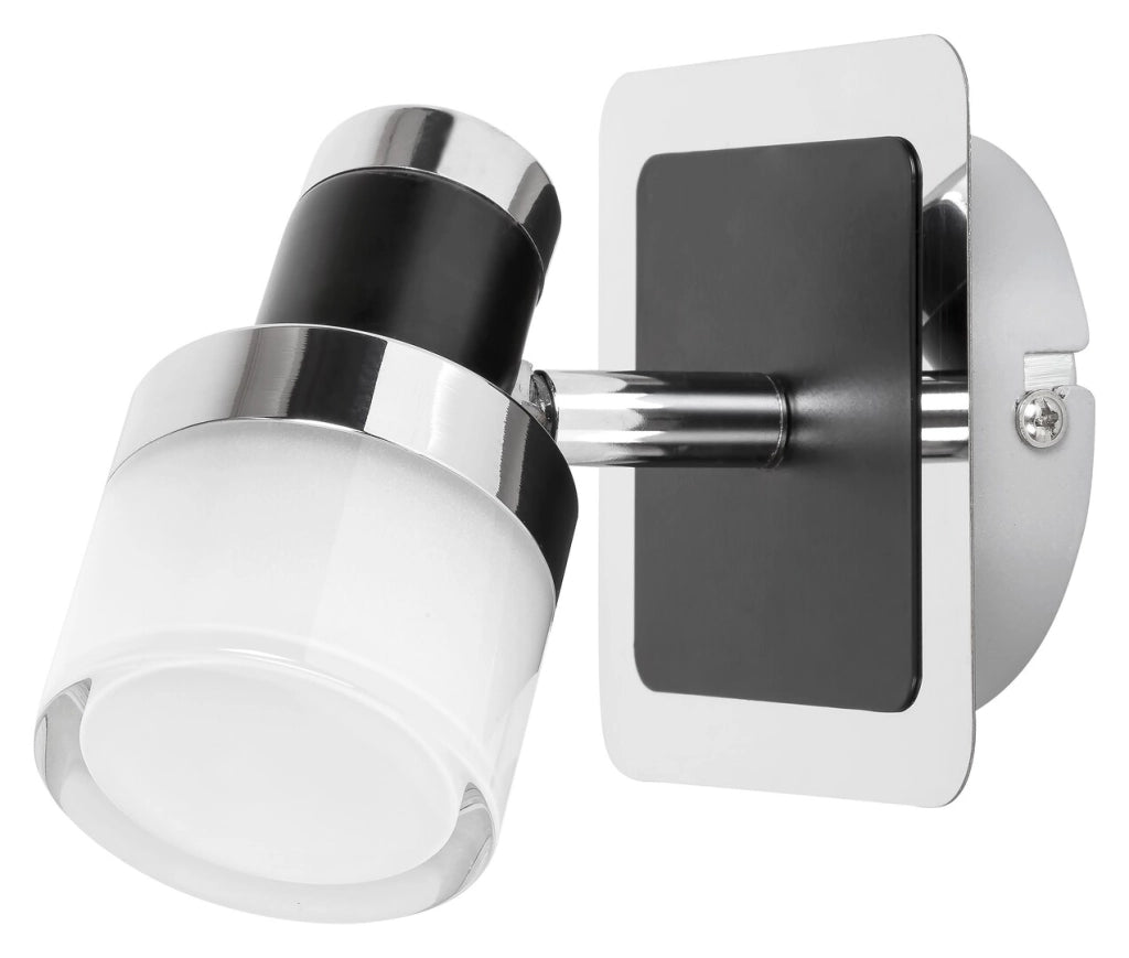 Applique bagno moderna LED 5W nera IP44 Harold Rabalux