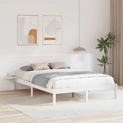 Struttura del letto Bianco 150 x 200 cm Pino massello 873185