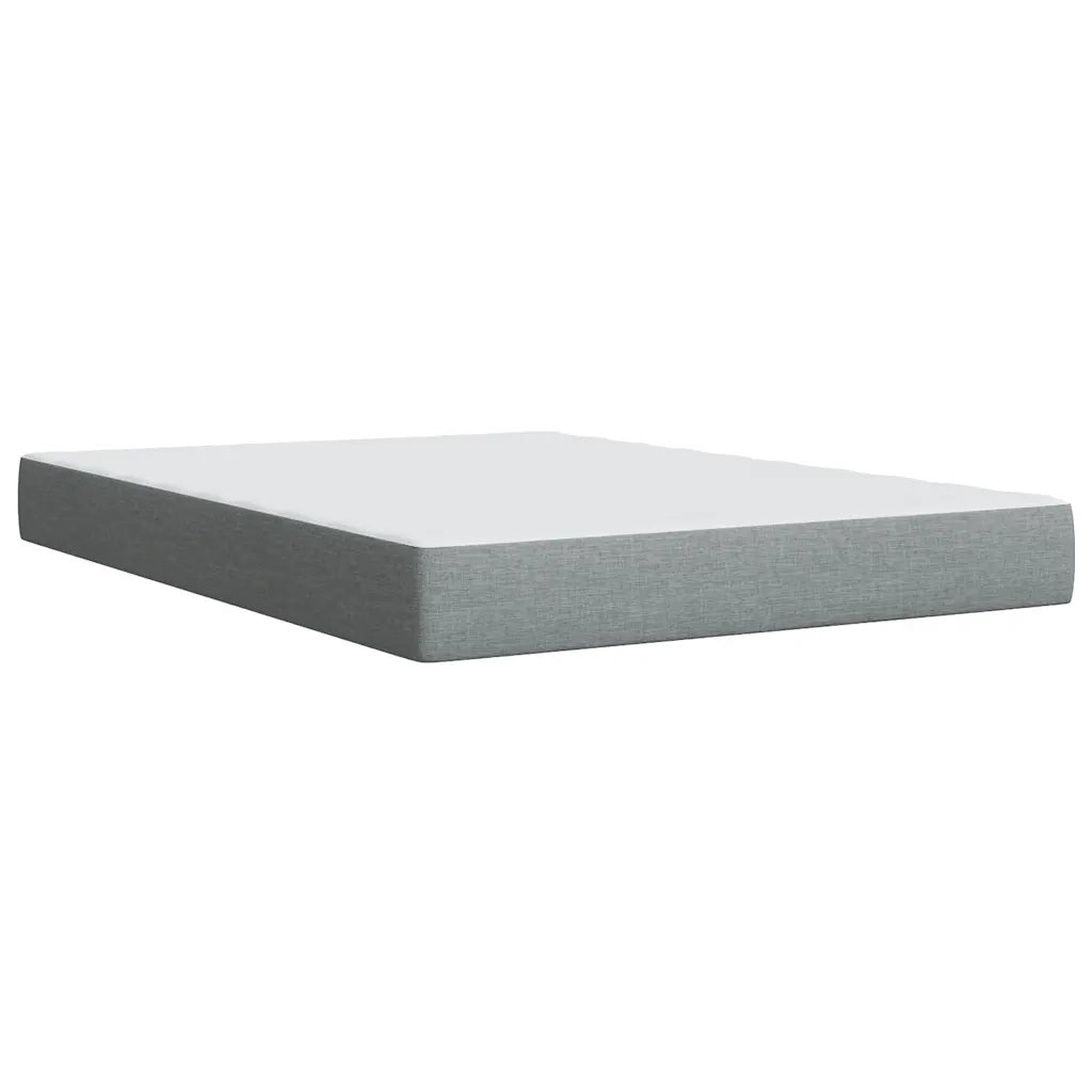 Giroletto a Molle con Materasso Grigio Chiaro 160x200cm Tessuto 3287521