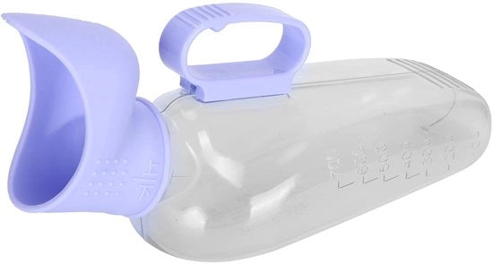 Urinoir portatile 700 ml con coperchio a gomito - Donna - Impermeabile - Prezzi accessibili in PVC di alta qualità - Valvola di prevenzione all'overflow - Urinefles con valvola di sicurezza