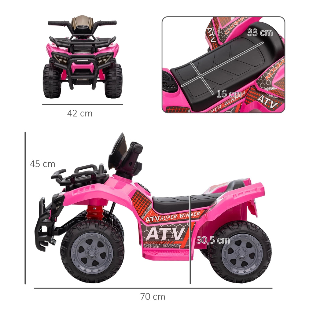 Quad elettrico per bambini ¨C Minimal ¨C rosa 70x42x45 cm