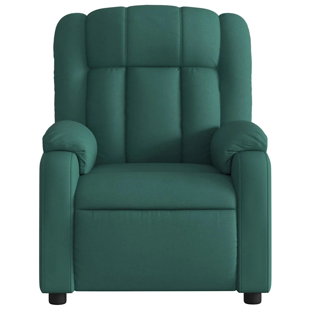 Poltrona Reclinabile in Tessuto Verde Scuro 373580