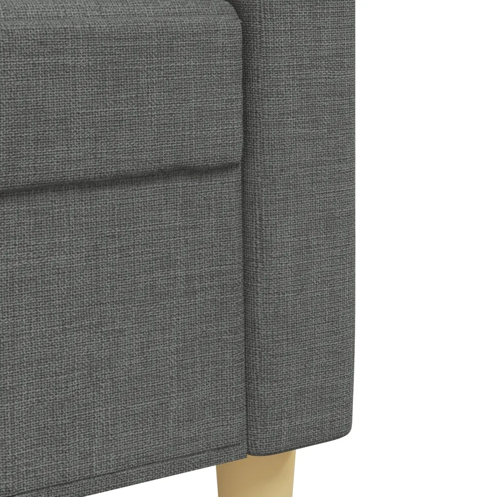 Set di Divani 2 pz con Cuscini Grigio Scuro in Tessuto 3278336