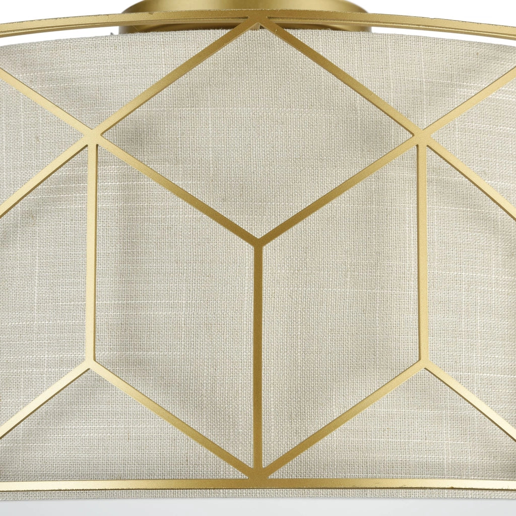 Plafoniera Messina Maytoni ottone tessuto 3xE27 43cm