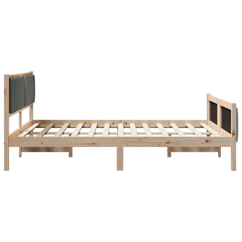 Struttura del Letto marrone e grigio scuro 150 x 200 cm