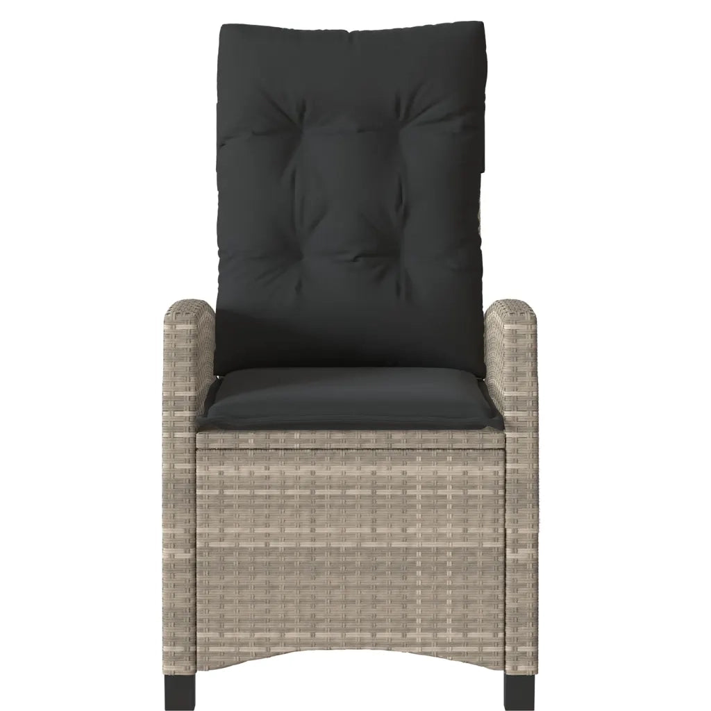 Set da Bistrò 3 pz con Cuscini Grigio Chiaro in Polyrattan 365230