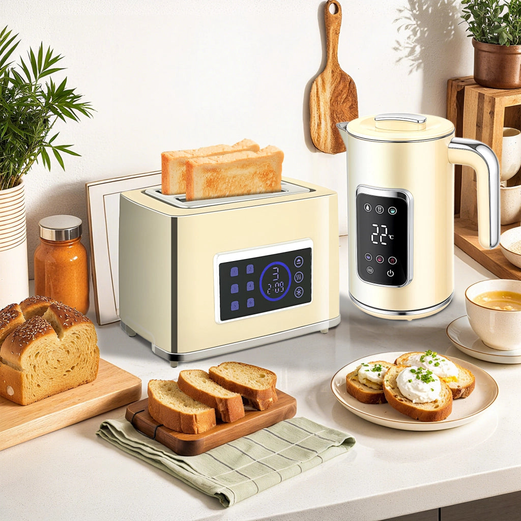 Tavolo da Pranzo con Tostapane e Bollitore ¨C Minimal ¨C Bianco