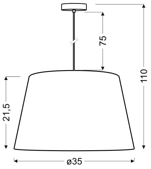 Candellux Kaszmir lampada a sospensione marrone E27 Ø35