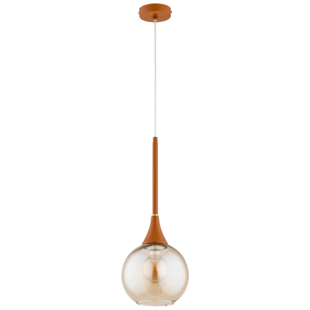 Lampada a sospensione marrone oro E27 15W Lariko Alfa