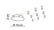 BASE-9R C Base a raggio d.18cm 9 luci cromo