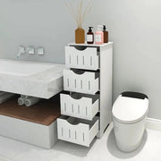 Cassettiere per bagno a 4 livelli, 30 x 30 x
