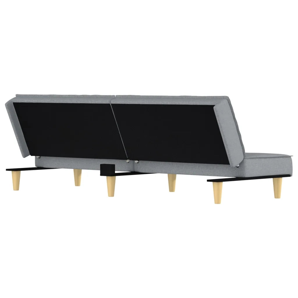 Divano Letto Grigio Chiaro in Tessuto 351900