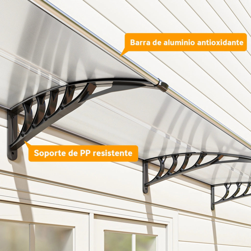 Tettoia per Porte e Finestre ¨C Minimal ¨C Trasparente 90x295x23,5 cm
